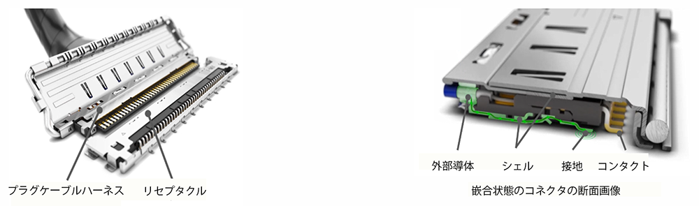 嵌合状態のコネクタの断面画像