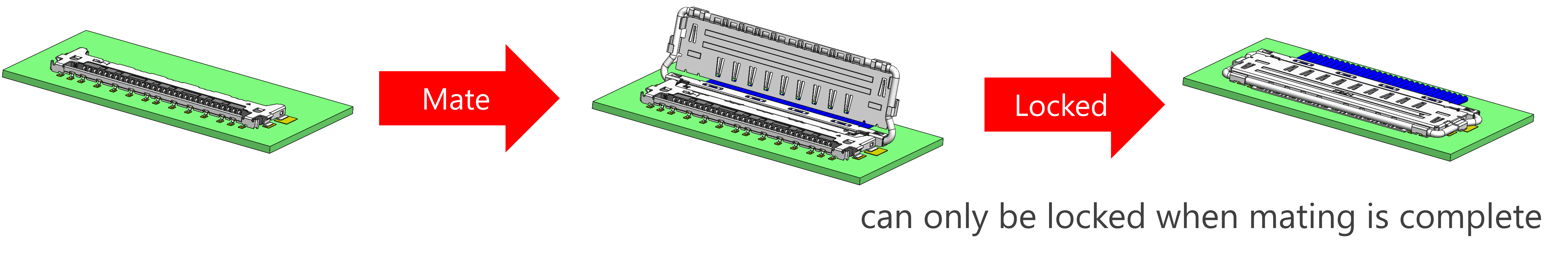 can only be locked when mating is complete