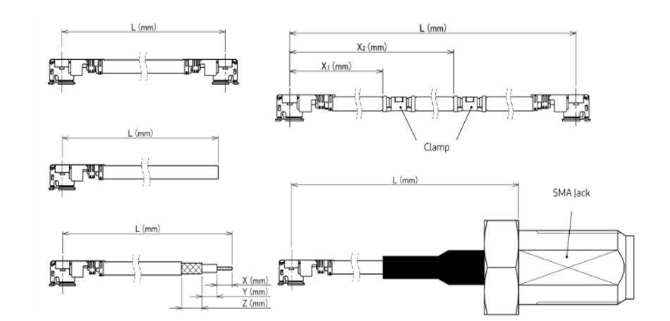 Configurations of MHF Harness Assemblies