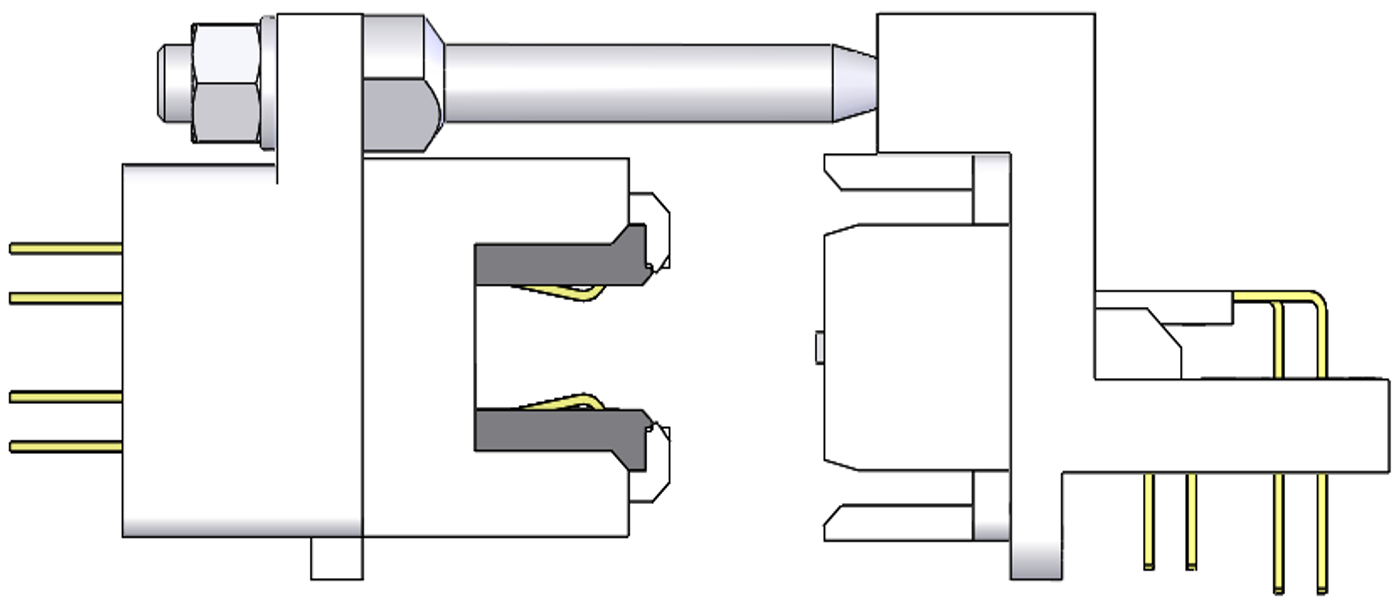 Guide pins for reliable docking