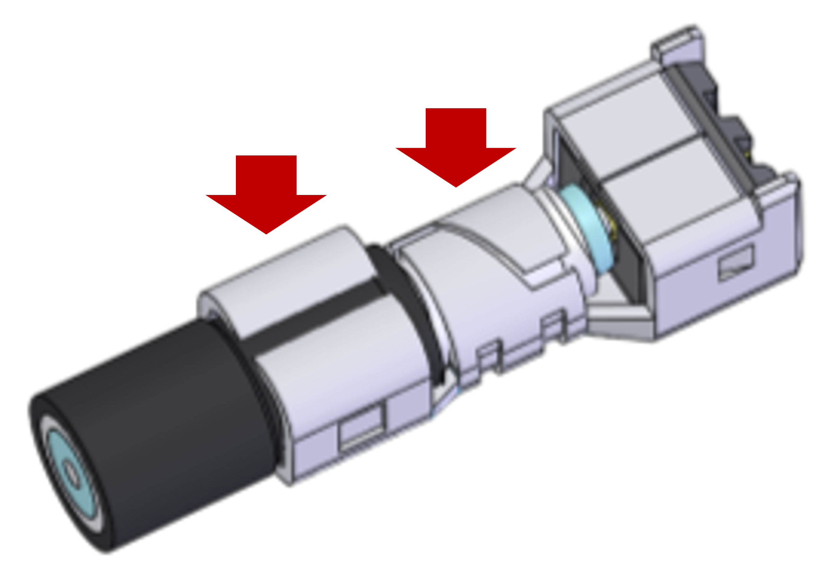 铆合结构,灵活搭配直径2.8 ~ 3.0 mm的同轴线缆  铆合结构,灵活搭配直径2.8 ~ 3.0 mm的同轴线缆