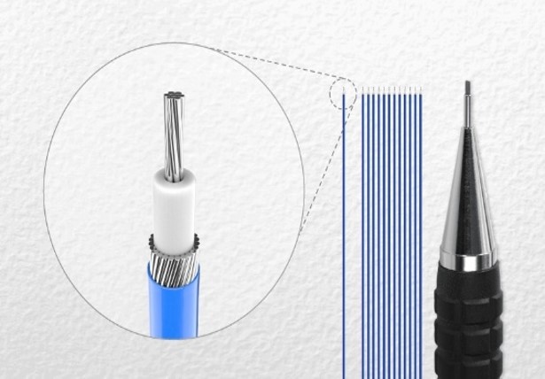 Size of micro-coaxial cable