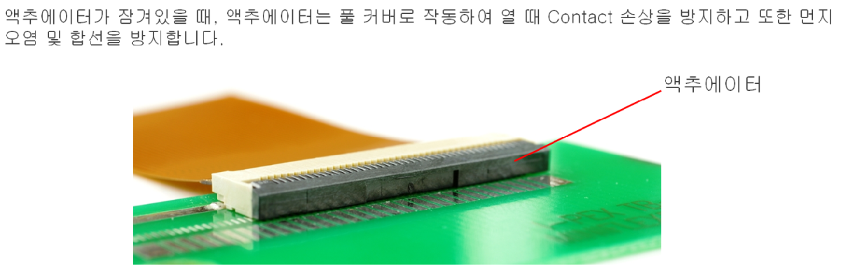 먼지 및Contact변형을 방지하기 위한 풀 커버 액추에이터