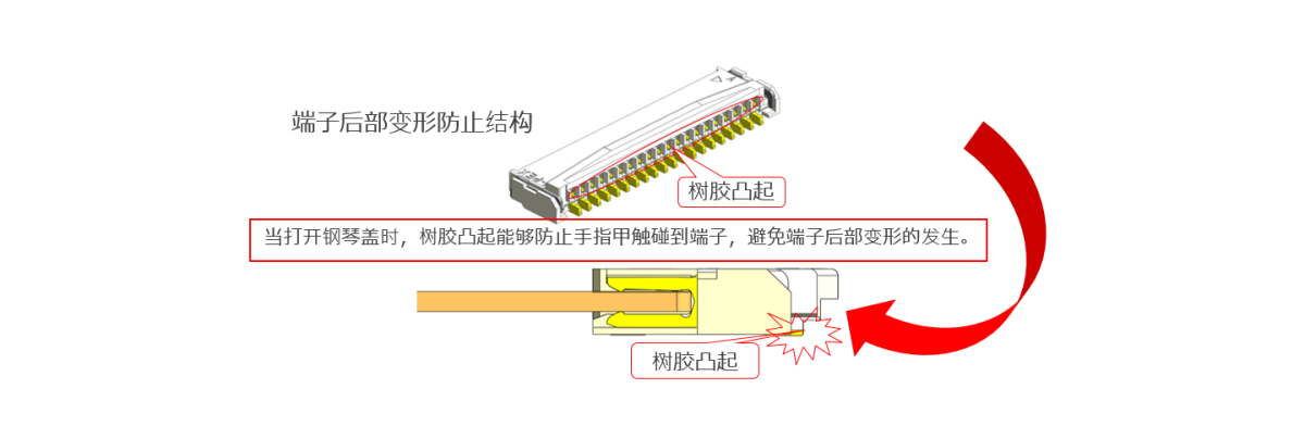 端子后部变形防止结构